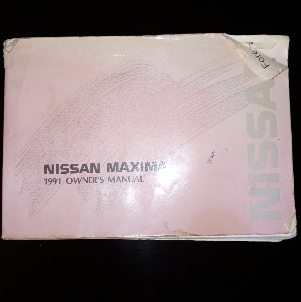 1991 Nissan Maxima Owners Manual / Car Manual